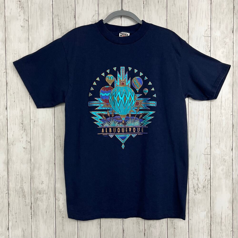 Vintage 1996 Albuquerque Balloon Fiesta T-Shirt Puff Print Graphic Tee Large